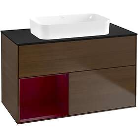 Villeroy & Boch Tvättställsskåp Finion med 2 Lådor Hylla och Bänkskiva för Fristående F652HBGN