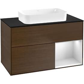 Villeroy & Boch Tvättställsskåp Finion med 2 Lådor Hylla och Bänkskiva för Fristående F662MTGN