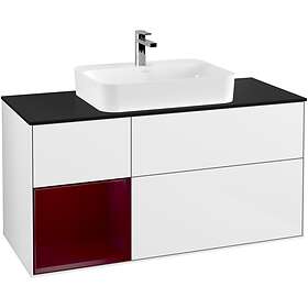Villeroy & Boch Tvättställsskåp Finion med 3 Lådor Hylla och Bänkskiva för Ytmonterat F412HBGF