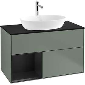 Villeroy & Boch Tvättställsskåp Finion med 2 Lådor Hylla och Bänkskiva för Fristående från Artis Collaro G772PDGM