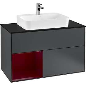 Villeroy & Boch Tvättställsskåp Finion med 2 Lådor Hylla och Bänkskiva för Ytmonterat F362HBHG