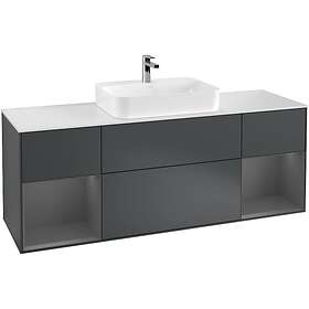 Villeroy & Boch Tvättställsskåp Finion med Två Hyllor och Bänkskiva för Ytmonterat G451GKHG