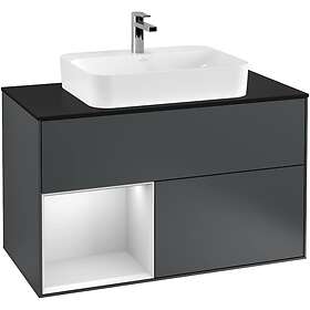 Villeroy & Boch Tvättställsskåp Finion med 2 Lådor Hylla och Bänkskiva för Ytmonterat F362MTHG