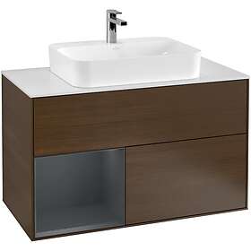 Villeroy & Boch Tvättställsskåp Finion med 2 Lådor Hylla och Bänkskiva för Ytmonterat G361HGGN