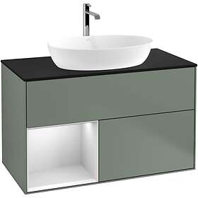 Villeroy & Boch Tvättställsskåp Finion med 2 Lådor Hylla och Bänkskiva för Fristående från Artis Collaro G772MTGM