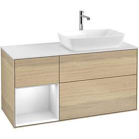 Villeroy & Boch Tvättställsskåp Finion med 3 Lådor Hylla och Bänkskiva för Ocentrerat från Artis Collaro F801MTPC