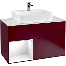 Villeroy & Boch Tvättställsskåp Finion med 2 Lådor Hylla och Bänkskiva för Centrerat F111GFHB