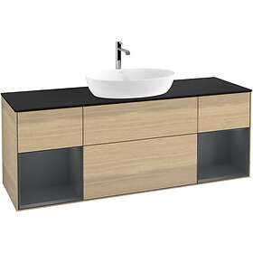 Villeroy & Boch Tvättställsskåp Finion med Två Hyllor och Bänkskiva för Fristående från Artis Collaro GD02HGPC