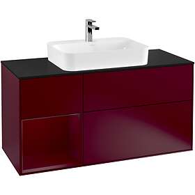 Villeroy & Boch Tvättställsskåp Finion med 3 Lådor Hylla och Bänkskiva för Ytmonterat F412HBHB