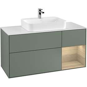 Villeroy & Boch Tvättställsskåp Finion med 3 Lådor Hylla och Bänkskiva för Ytmonterat G421PCGM