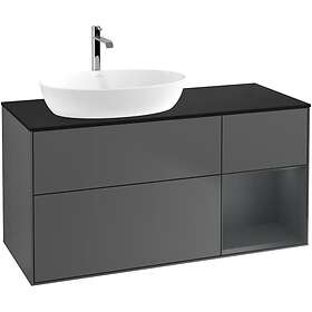 Villeroy & Boch Tvättställsskåp Finion med 3 Lådor Hylla och Bänkskiva för Ocentrerat från Artis Collaro G812HGGK