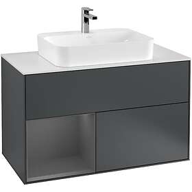 Villeroy & Boch Tvättställsskåp Finion med 2 Lådor Hylla och Bänkskiva för Ytmonterat G361GKHG