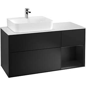Villeroy & Boch Tvättställsskåp Finion med 3 Lådor Hylla och Bänkskiva för Ocentrerat F151PDPD