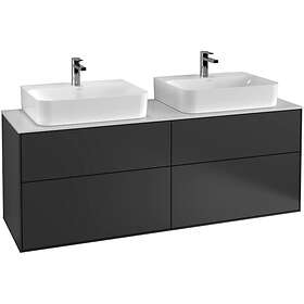 Villeroy & Boch Tvättställsskåp Finion med 4 Lådor och Bänkskiva för Två F18100GK