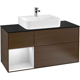 Villeroy & Boch Tvättställsskåp Finion med 3 Lådor Hylla och Bänkskiva för Centrerat F162MTGN