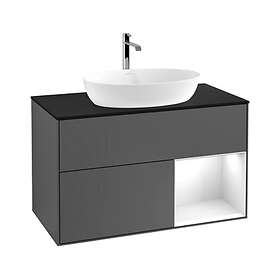 Villeroy & Boch Tvättställsskåp Finion med 2 Lådor Hylla och Bänkskiva för Fristående från Artis Collaro F782GFGK