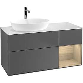 Villeroy & Boch Tvättställsskåp Finion med 3 Lådor Hylla och Bänkskiva för Ocentrerat från Artis Collaro G811PCGK