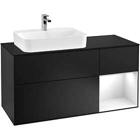 Villeroy & Boch Tvättställsskåp Finion med 3 Lådor Hylla och Bänkskiva för Ocentrerat Ytmonterat G402GFPD