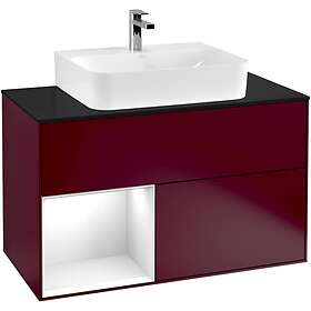 Villeroy & Boch Tvättställsskåp Finion med 2 Lådor Hylla och Bänkskiva för Centrerat G112GFHB