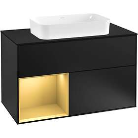 Villeroy & Boch Tvättställsskåp Finion med 2 Lådor Hylla och Bänkskiva för Fristående G242HFPD