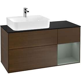 Villeroy & Boch Tvättställsskåp Finion med 3 Lådor Hylla och Bänkskiva för Ocentrerat F152GMGN