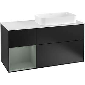 Villeroy & Boch Tvättställsskåp Finion med 3 Lådor Hylla och Bänkskiva för Ocentrerat Fristående G271GMPD