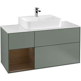 Villeroy & Boch Tvättställsskåp Finion med 3 Lådor Hylla och Bänkskiva för Centrerat F161GNGM