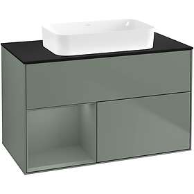 Villeroy & Boch Tvättställsskåp Finion med 2 Lådor Hylla och Bänkskiva för Fristående G652GMGM