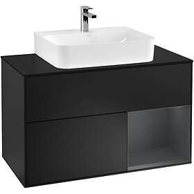 Villeroy & Boch Tvättställsskåp Finion med 2 Lådor Hylla och Bänkskiva för Centrerat F122HGPD