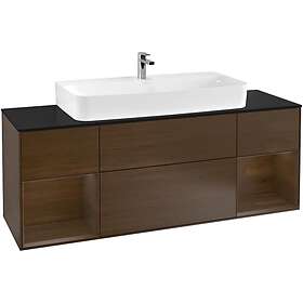 Villeroy & Boch Tvättställsskåp Finion med Två Hyllor och Bänkskiva för Centrerat G212GNGN