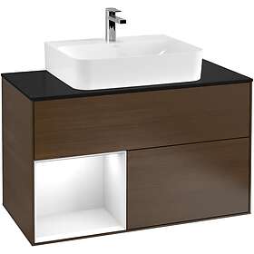 Villeroy & Boch Tvättställsskåp Finion med 2 Lådor Hylla och Bänkskiva för Centrerat F112GFGN