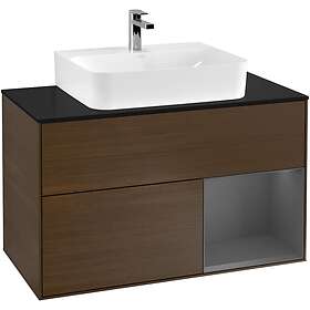 Villeroy & Boch Tvättställsskåp Finion med 2 Lådor Hylla och Bänkskiva för Centrerat F122GKGN