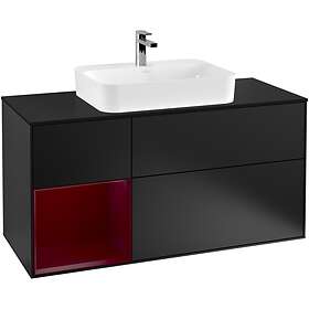 Villeroy & Boch Tvättställsskåp Finion med 3 Lådor Hylla och Bänkskiva för Ytmonterat F412HBPD