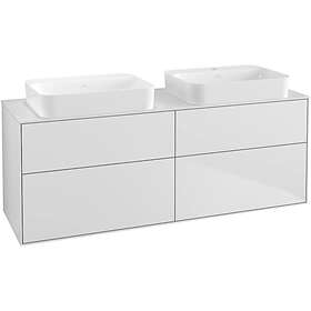 Villeroy & Boch Tvättställsskåp Finion med 4 Lådor och Bänkskiva för Två Fristående G72100MT