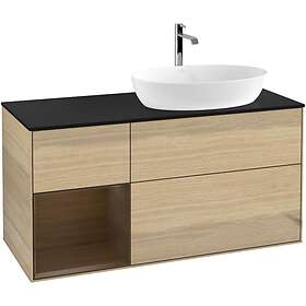 Villeroy & Boch Tvättställsskåp Finion med 3 Lådor Hylla och Bänkskiva för Ocentrerat från Artis Collaro GA42GNPC