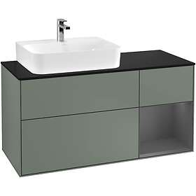 Villeroy & Boch Tvättställsskåp Finion med 3 Lådor Hylla och Bänkskiva för Ocentrerat G152GKGM