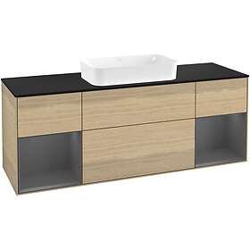 Villeroy & Boch Tvättställsskåp Finion med Två Hyllor och Bänkskiva för Fristående G332GKPC