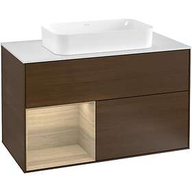 Villeroy & Boch Tvättställsskåp Finion med 2 Lådor Hylla och Bänkskiva för Fristående G241PCGN