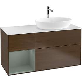 Villeroy & Boch Tvättställsskåp Finion med 3 Lådor Hylla och Bänkskiva för Ocentrerat från Artis Collaro G801GMGN