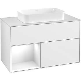 Villeroy & Boch Tvättställsskåp Finion med 2 Lådor Hylla och Bänkskiva för Fristående G241GFGF