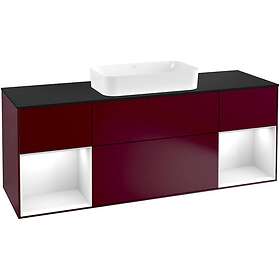 Villeroy & Boch Tvättställsskåp Finion med Två Hyllor och Bänkskiva för Fristående G332GFHB
