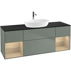 Villeroy & Boch Tvättställsskåp Finion med Två Hyllor och Bänkskiva för Fristående från Artis Collaro G862PCGM