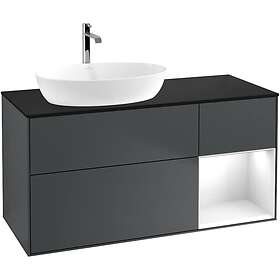 Villeroy & Boch Tvättställsskåp Finion med 3 Lådor Hylla och Bänkskiva för Ocentrerat från Artis Collaro G812GFHG