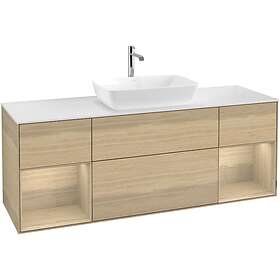 Villeroy & Boch Tvättställsskåp Finion med Två Hyllor och Bänkskiva för Fristående från Artis Collaro F861PCPC