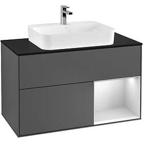 Villeroy & Boch Tvättställsskåp Finion med 2 Lådor Hylla och Bänkskiva för Ytmonterat F372MTGK