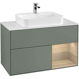 Villeroy & Boch Tvättställsskåp Finion med 2 Lådor Hylla och Bänkskiva för Ytmonterat G371PCGM