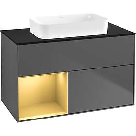 Villeroy & Boch Tvättställsskåp Finion med 2 Lådor Hylla och Bänkskiva för Fristående G652HFGK