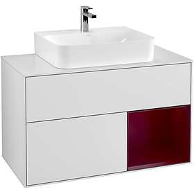 Villeroy & Boch Tvättställsskåp Finion med 2 Lådor Hylla och Bänkskiva för Centrerat G121HBMT