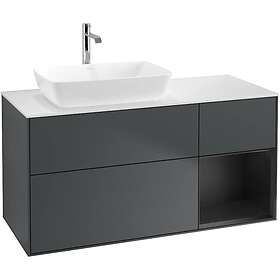 Villeroy & Boch Tvättställsskåp Finion med 3 Lådor Hylla och Bänkskiva för Ocentrerat från Artis Collaro F811PDHG
