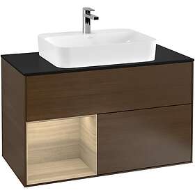 Villeroy & Boch Tvättställsskåp Finion med 2 Lådor Hylla och Bänkskiva för Ytmonterat G362PCGN